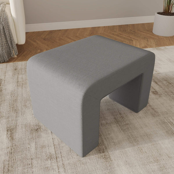 Leisure Mod Vint Modern Bench Upholstered In Velvet Boucle With Padded Foam Seat