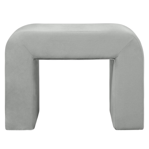 Leisure Mod Vint Modern Bench Upholstered In Velvet Boucle With Padded Foam Seat