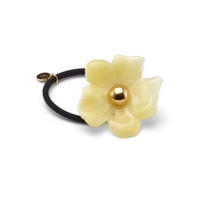 lelet ny Eden Resin Floral Ponytail Holder Yellow Quartz