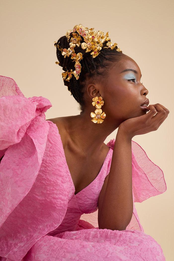 Lelet Ny Eden Spectrum Crystal Combs Set Of 3 Pink Multi