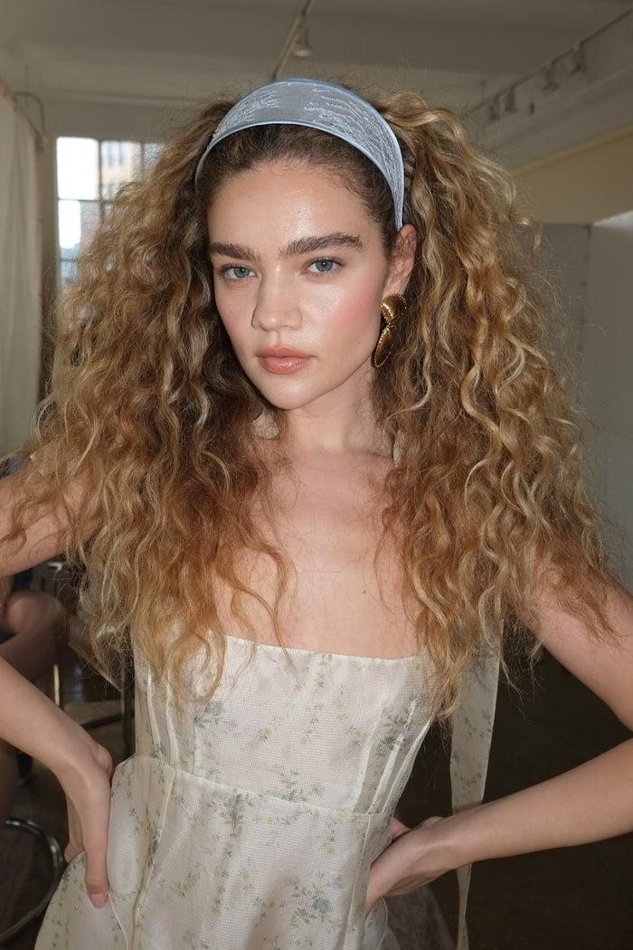 Lelet Ny Giselle Lace Wide Headband Blue Lace Agate