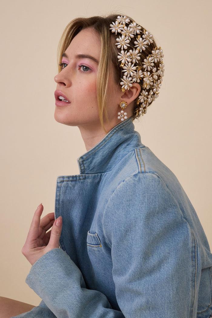 Lelet Ny Annie Pearl And Crystal Clip Set Of 3