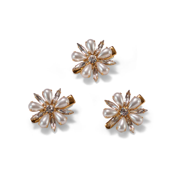 lelet ny Annie Pearl and Crystal Clip Set of 3
