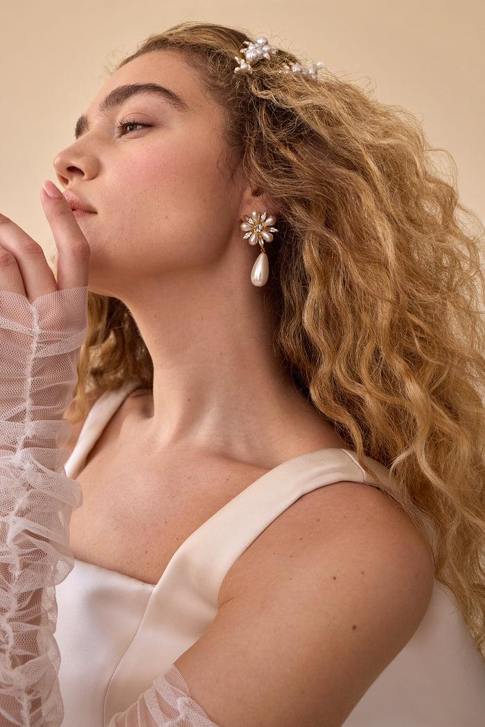 Lelet Ny Annie Pearl Tear Drop Earrings