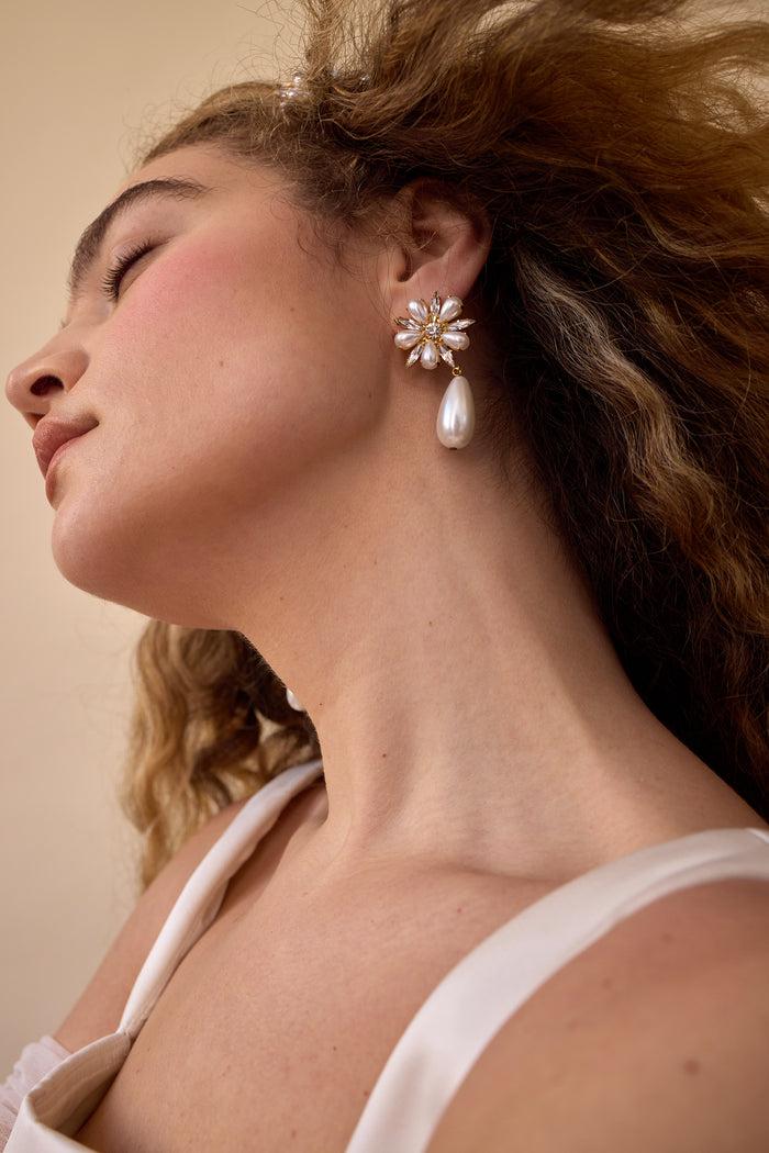 Lelet Ny Annie Pearl Tear Drop Earrings