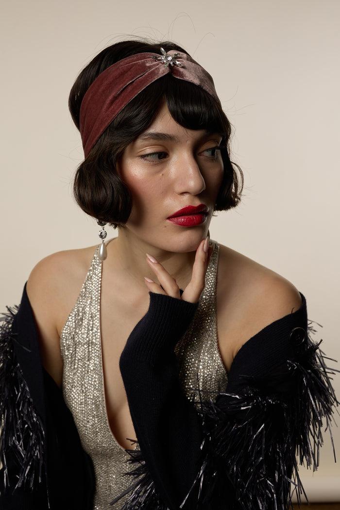 Lelet Ny Avril Crystal Velvet Headwrap