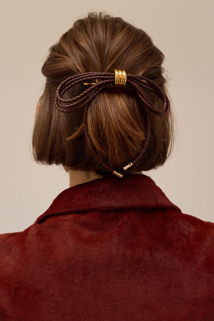 Lelet Ny Bentley Braided Bow Chocolate