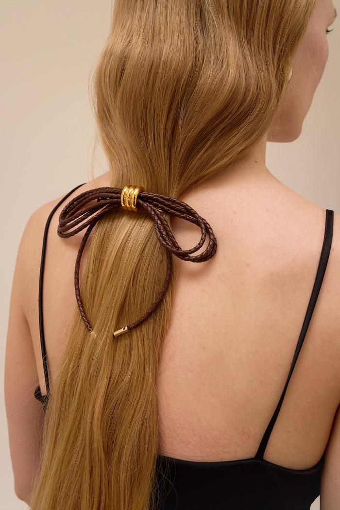 Lelet Ny Bentley Braided Bow Chocolate