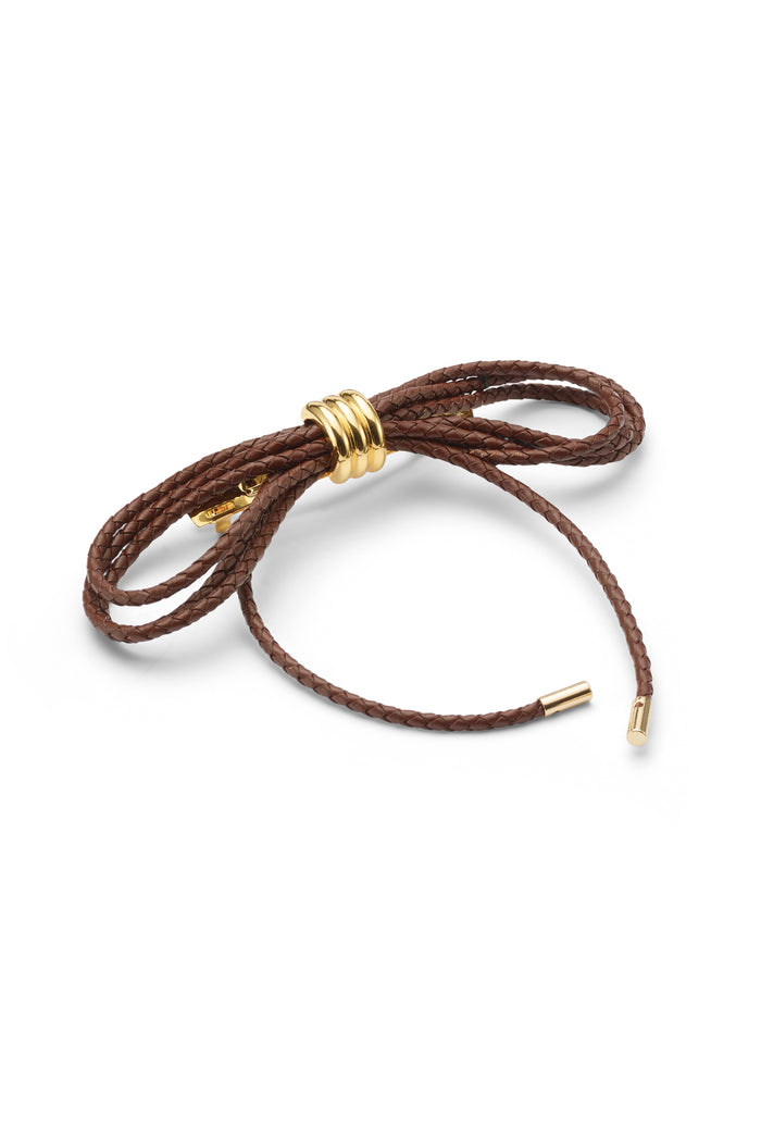 lelet ny Bentley Braided Bow Chocolate
