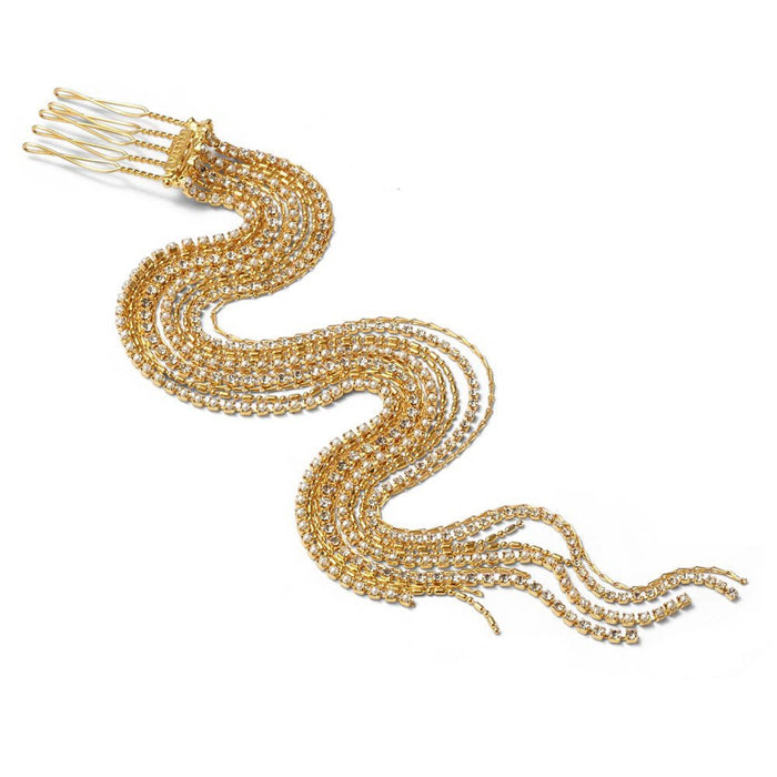 lelet ny Chain Chain Pearl and Crystal Comb