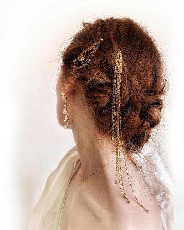 Lelet Ny Coco Crystal And Pearl Tassel Bobbi
