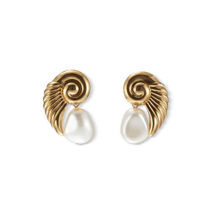 lelet ny Denise Winged Pearl Drop Earrings