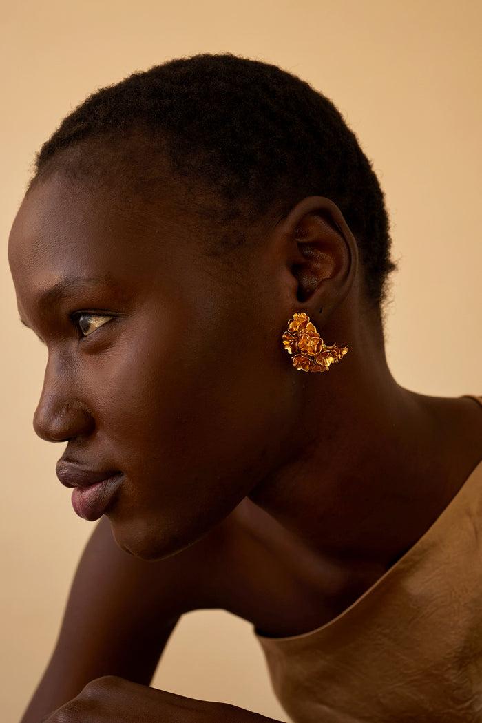 Lelet Ny Eden Floral Cluster Huggie Hoops