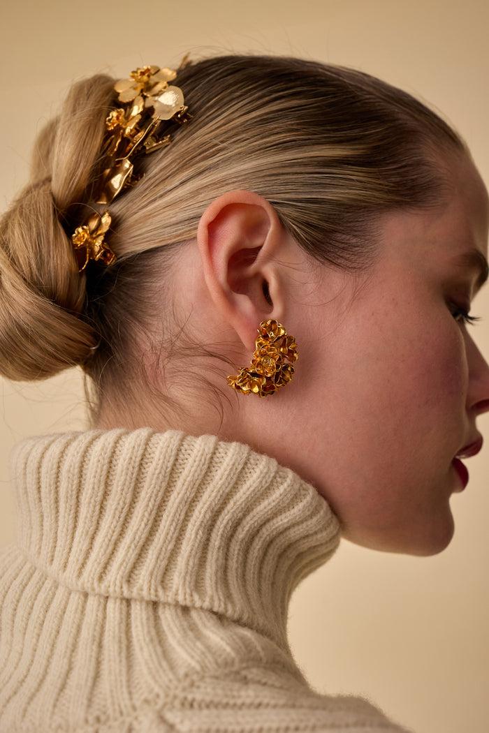 Lelet Ny Eden Floral Cluster Huggie Hoops