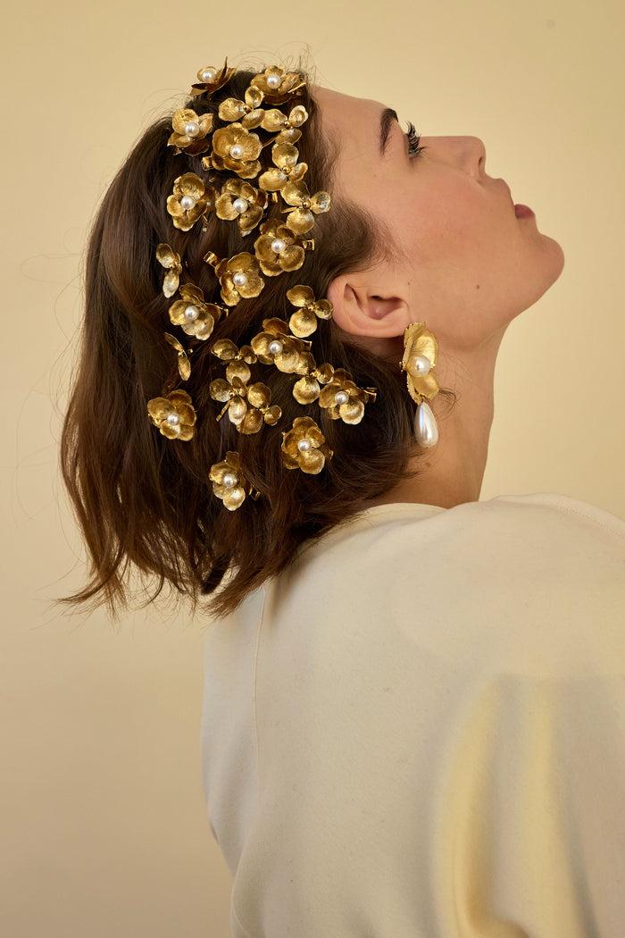 Lelet Ny Eden Floral Pearl Clip Set Of 2