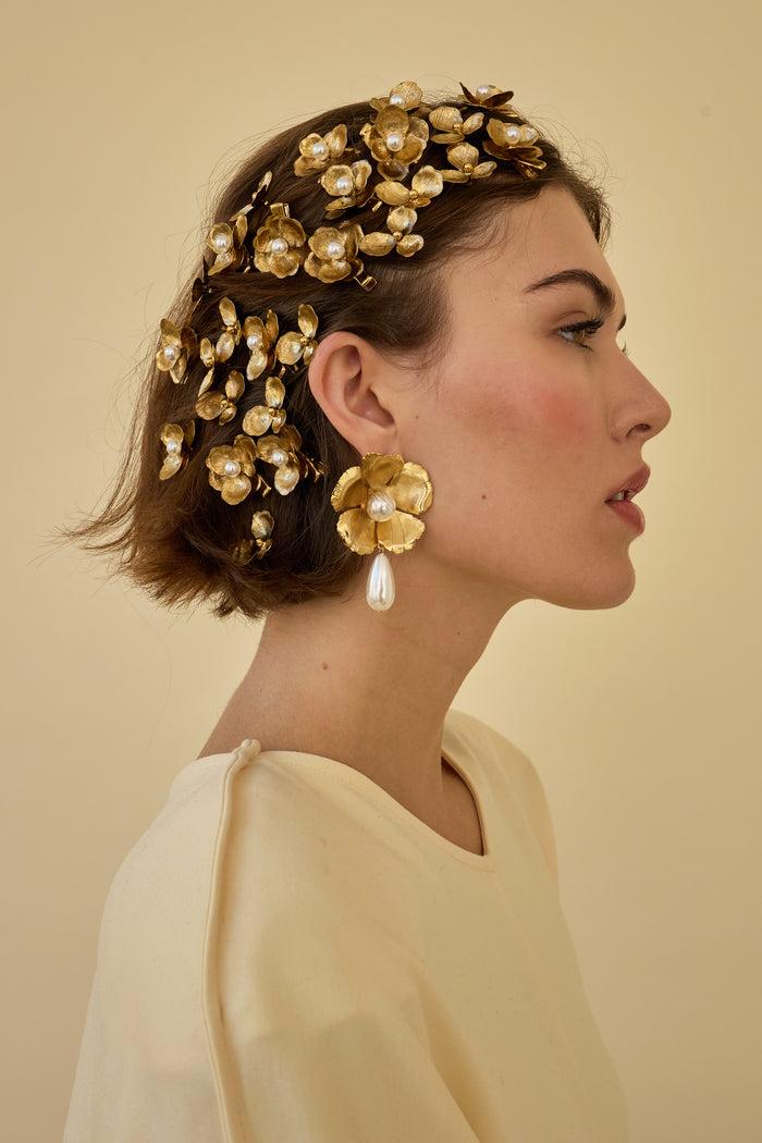 Lelet Ny Eden Floral Pearl Clip Set Of 2