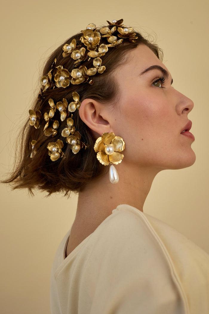 Lelet Ny Eden Floral Pearl Clip Set Of 2