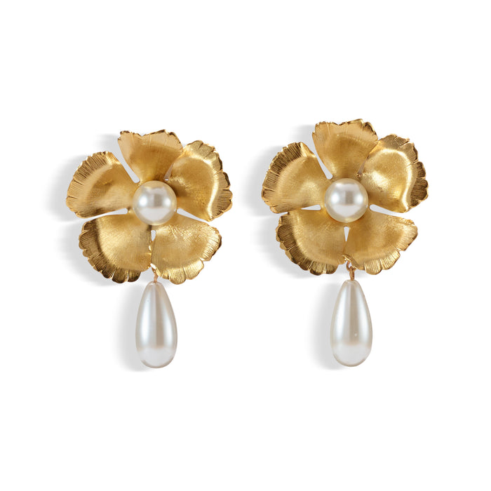 lelet ny Eden Pearl Tear Drop Earrings