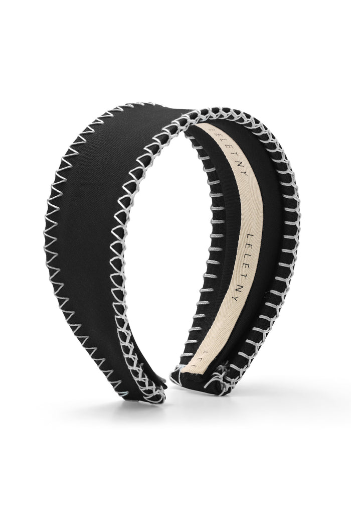 lelet ny Erin Whipstitch Headband Black