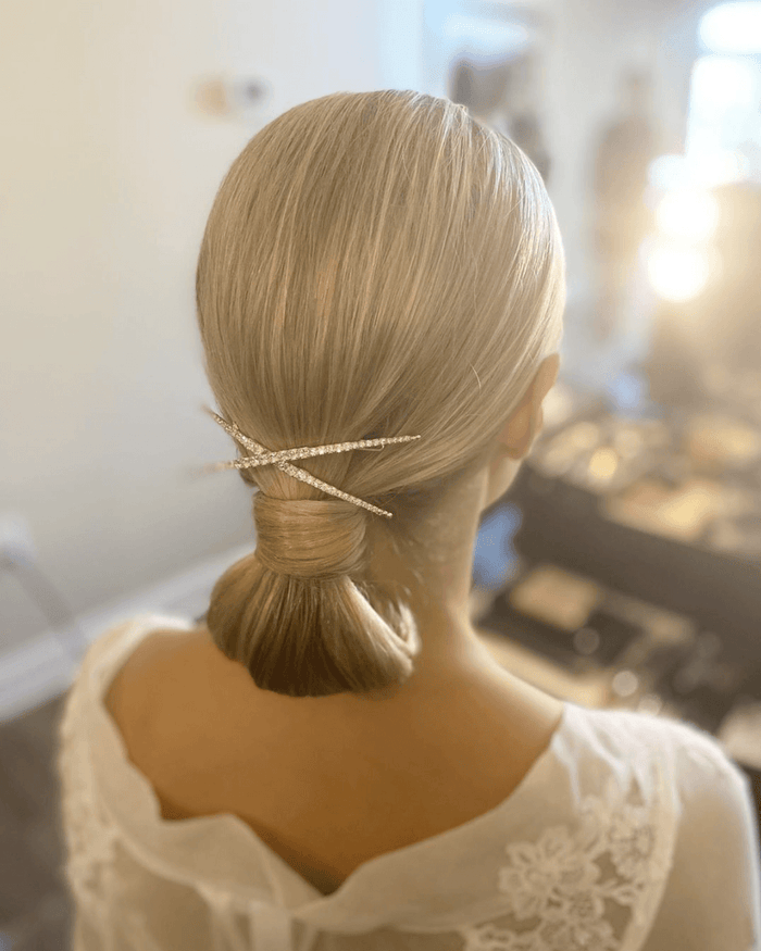 Lelet Ny Exes Crystal Barrette RHODIUM