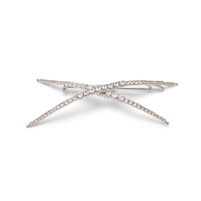 lelet ny Exes Crystal Barrette RHODIUM