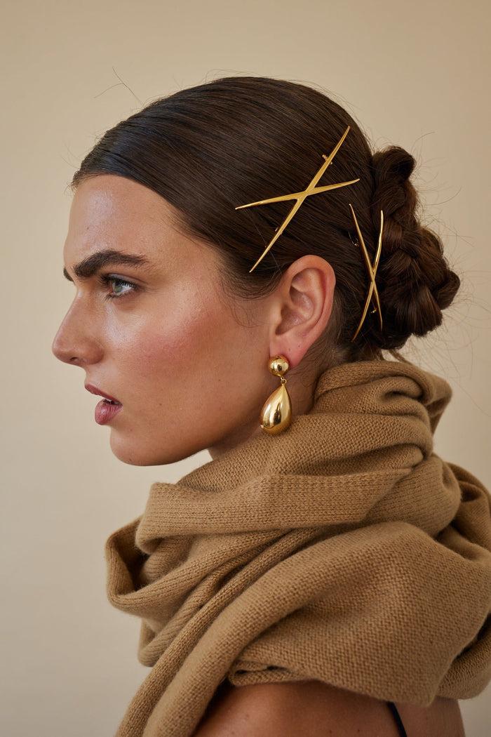 Lelet Ny Exes Glossy Barrette 14K GOLD PLATE