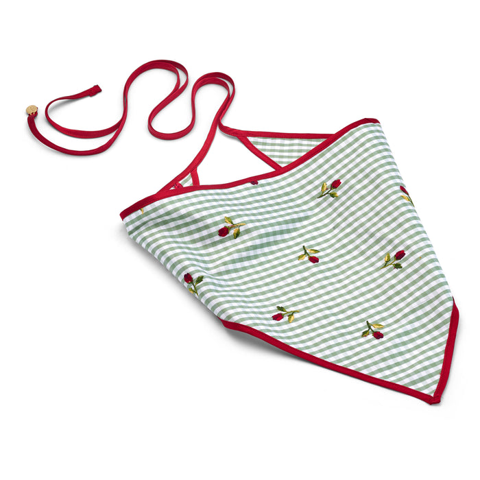 Lelet Ny Floral Gingham Bandana Red Floral