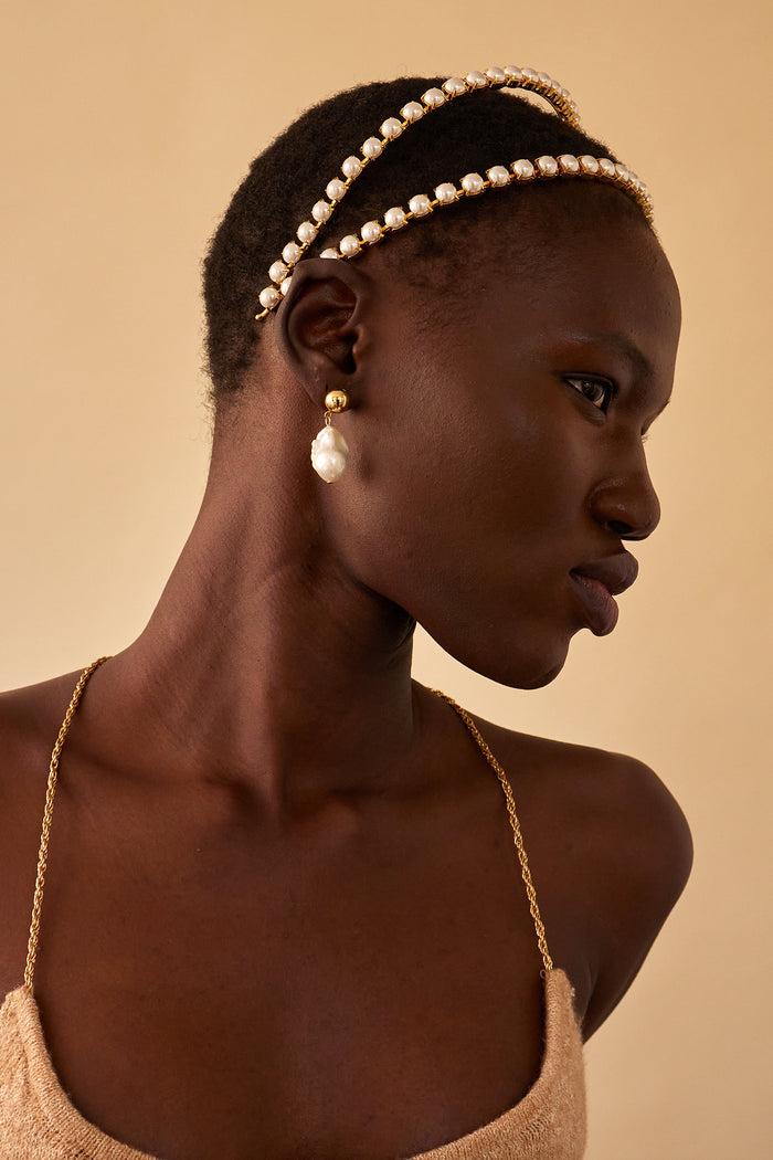 Lelet Ny Freshwater Pearl Drop Earrings 14K GOLD