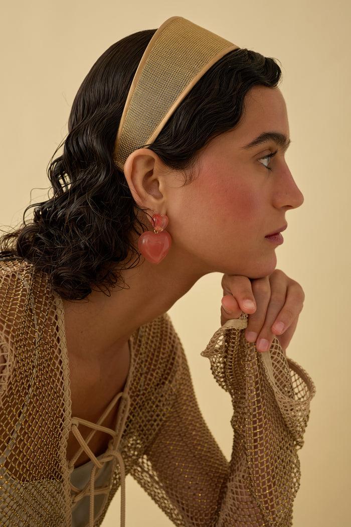 Lelet Ny Gigi Stone Heart Earrings