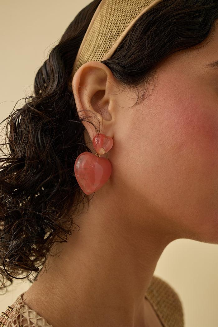 Lelet Ny Gigi Stone Heart Earrings
