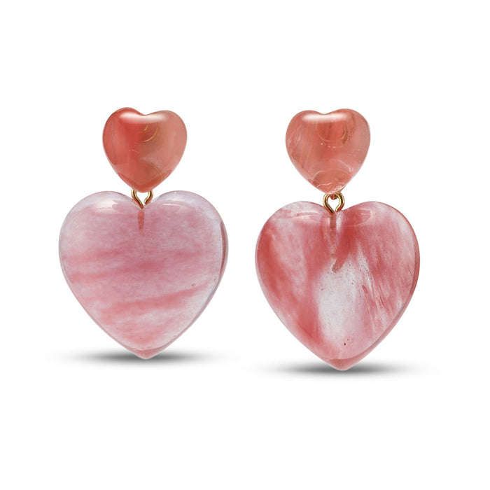 lelet ny Gigi Stone Heart Earrings
