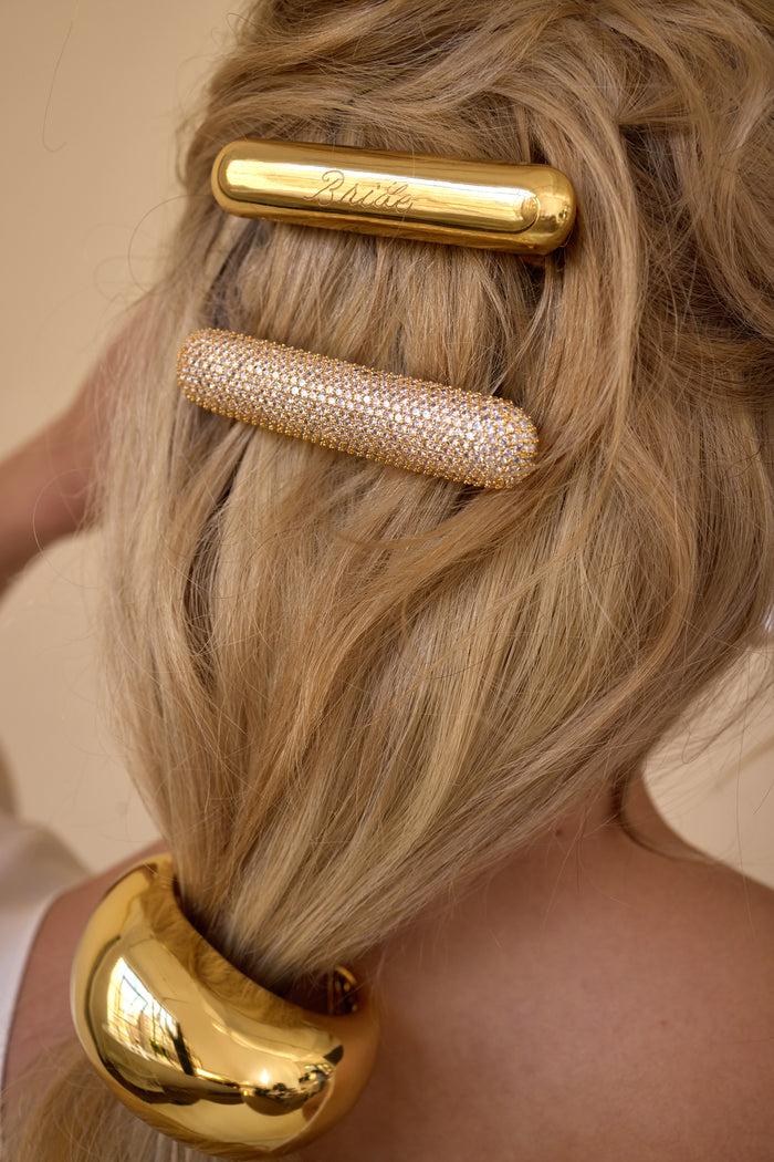 Lelet Ny Glossy Bar Barrette 14K Gold Plate
