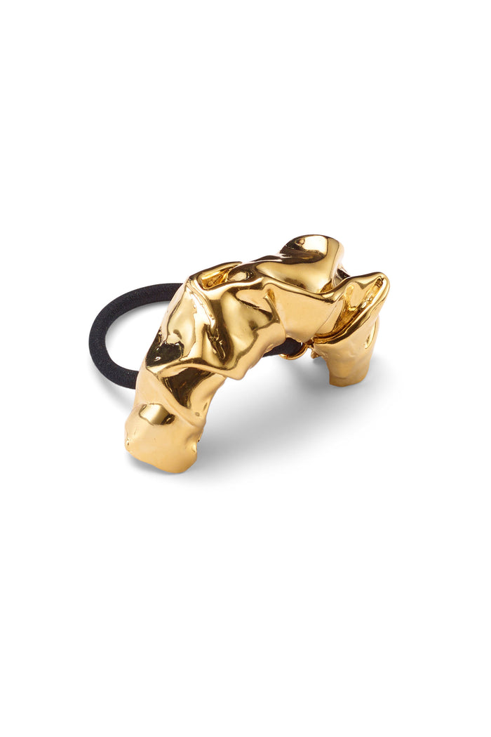 lelet ny Glossy Draped Pony Cuff Gold
