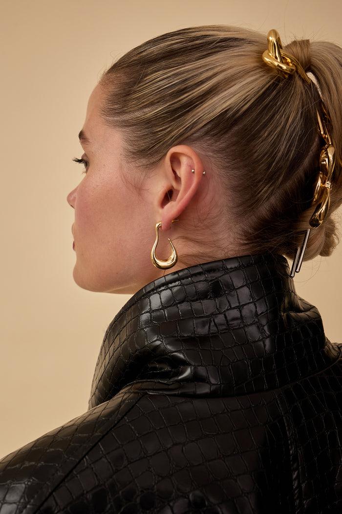 Lelet Ny Glossy Drip Hoop Earrings