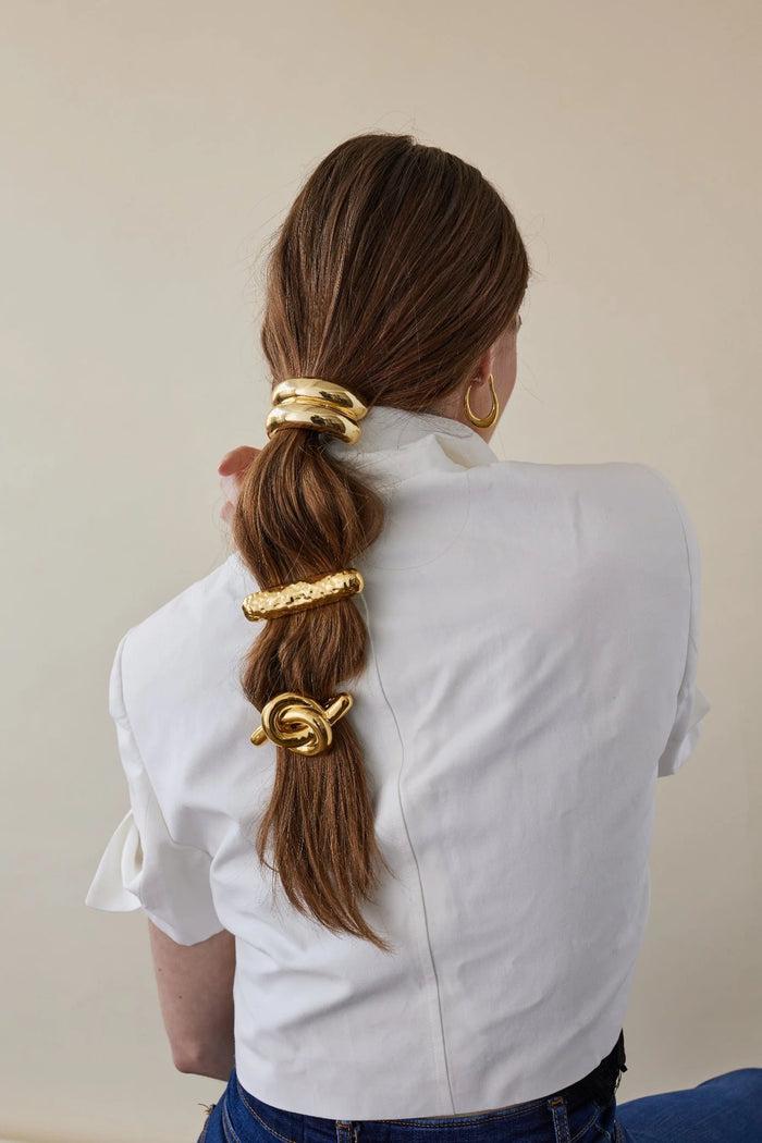 Lelet Ny Glossy Knot Barrette 14K GOLD PLATE