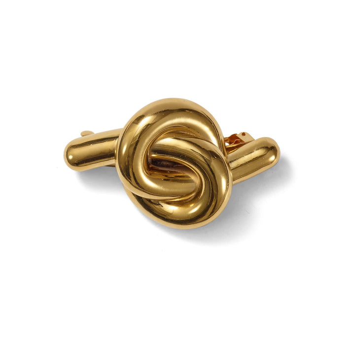 lelet ny Glossy Knot Barrette 14K GOLD PLATE