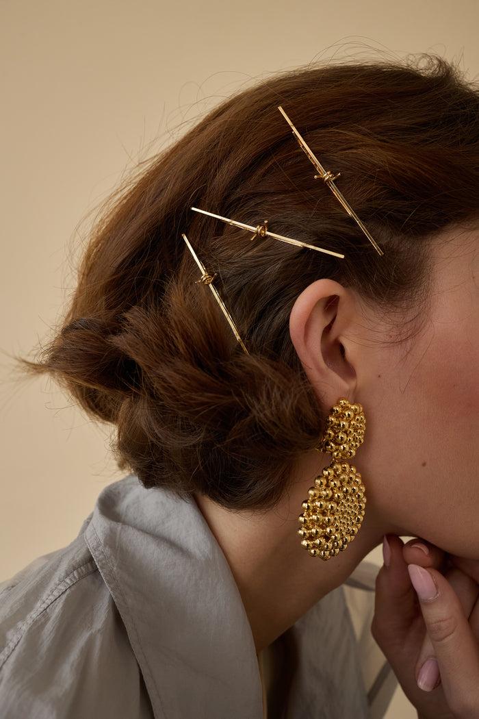 Lelet Ny Glossy Knot Bobbi Pin Set Of 3