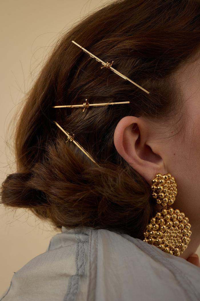 Lelet Ny Glossy Knot Bobbi Pin Set Of 3