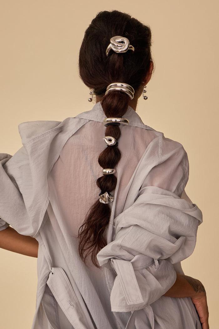 Lelet Ny Glossy Knot Pony Cuff 14k Gold Plate