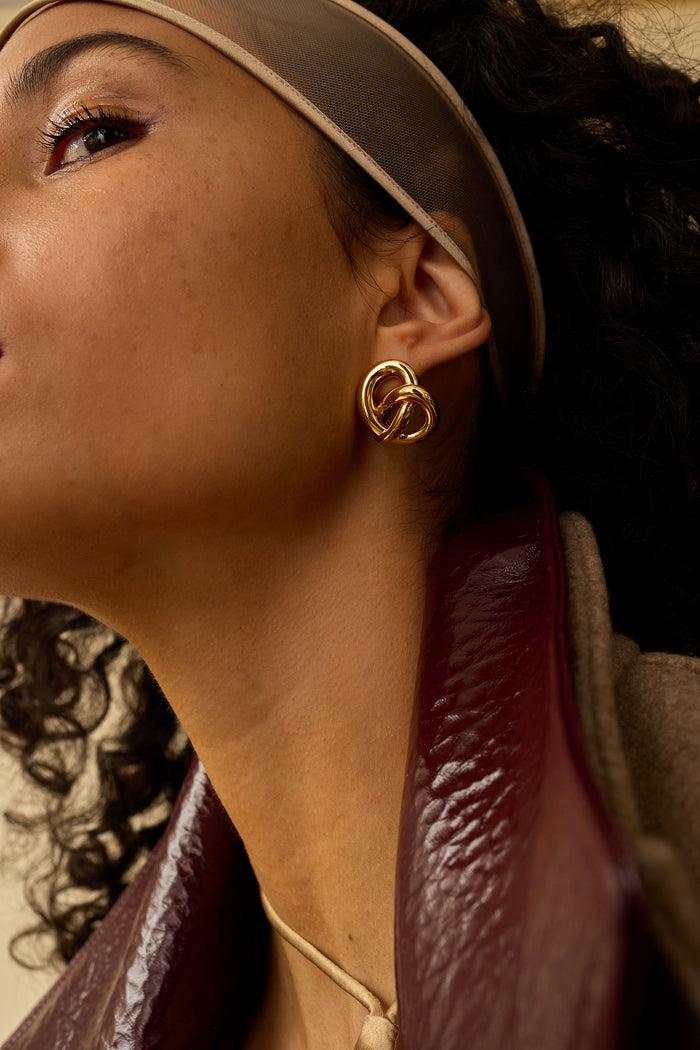 Lelet Ny Glossy Knot Stud Earrings