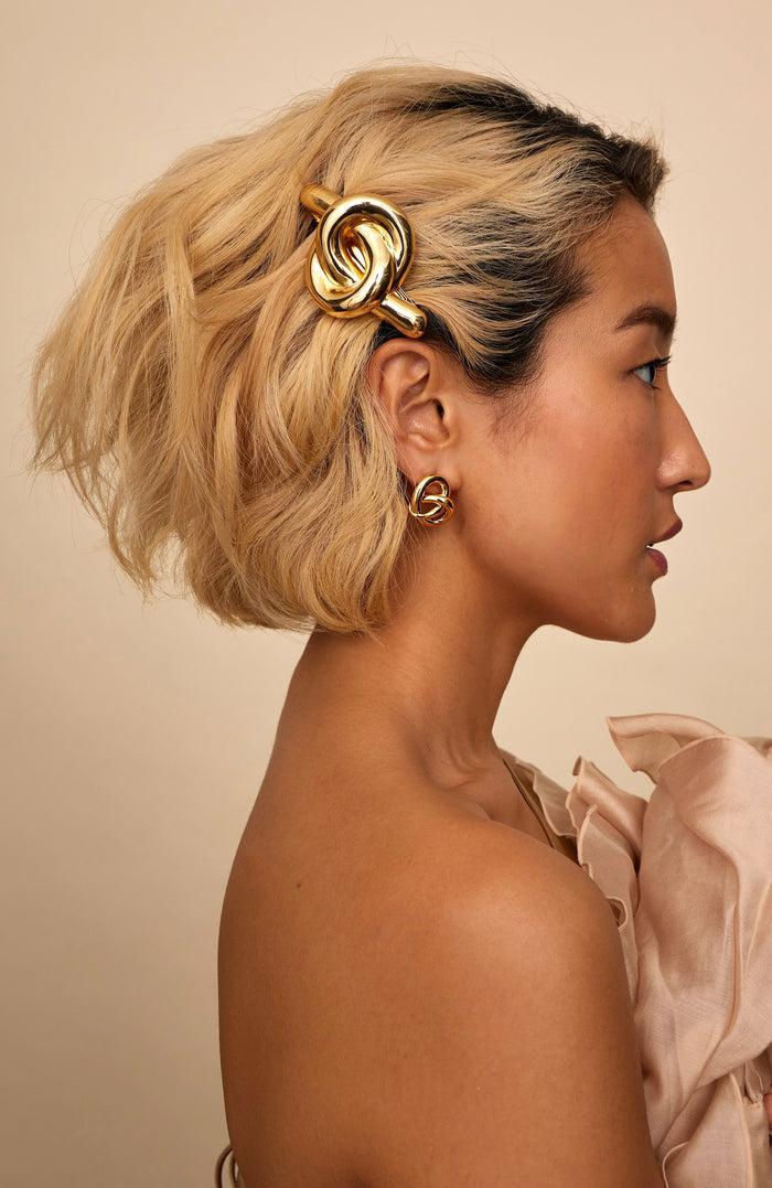 Lelet Ny Glossy Knot Stud Earrings