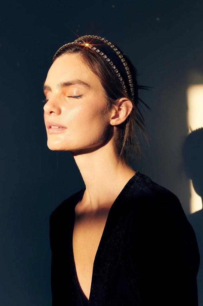Lelet Ny Gwyneth Crystal Headband Black
