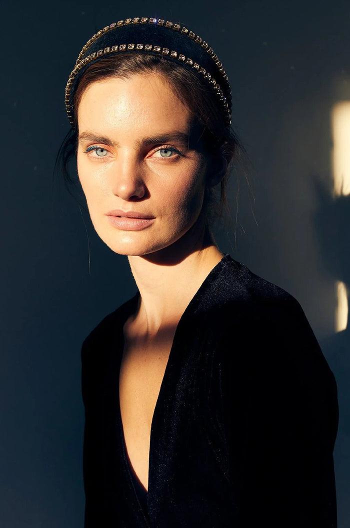 Lelet Ny Gwyneth Crystal Headband Black