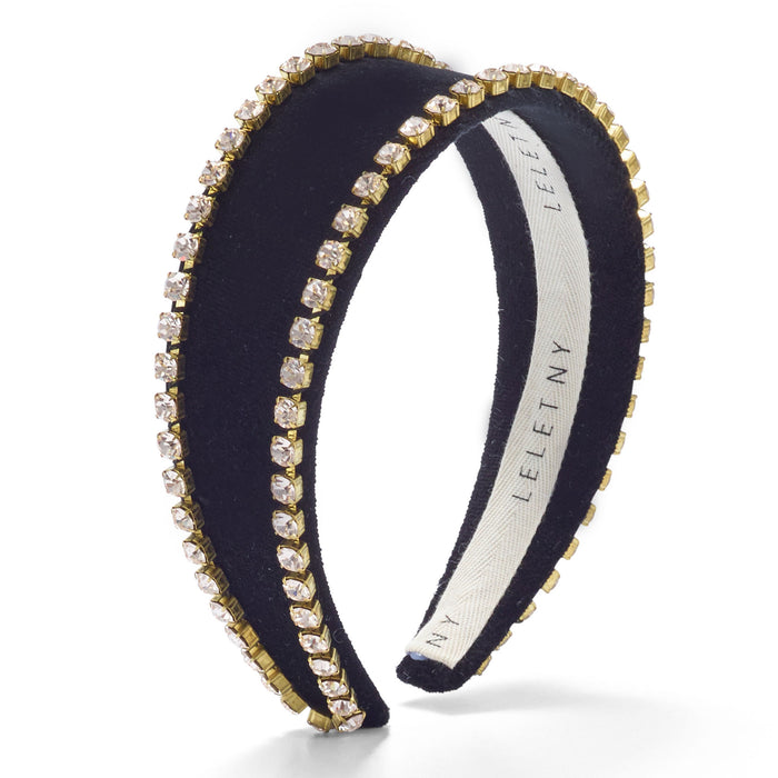 lelet ny Gwyneth Crystal Headband Black