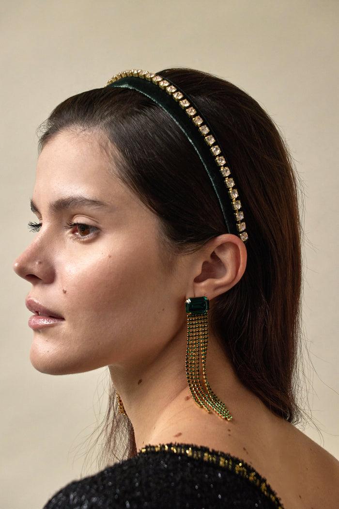 Lelet Ny Gwyneth Petite Crystal Headband Garnet