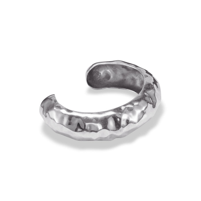 lelet ny Hammered Arch Cuff Bracelet Rhodium