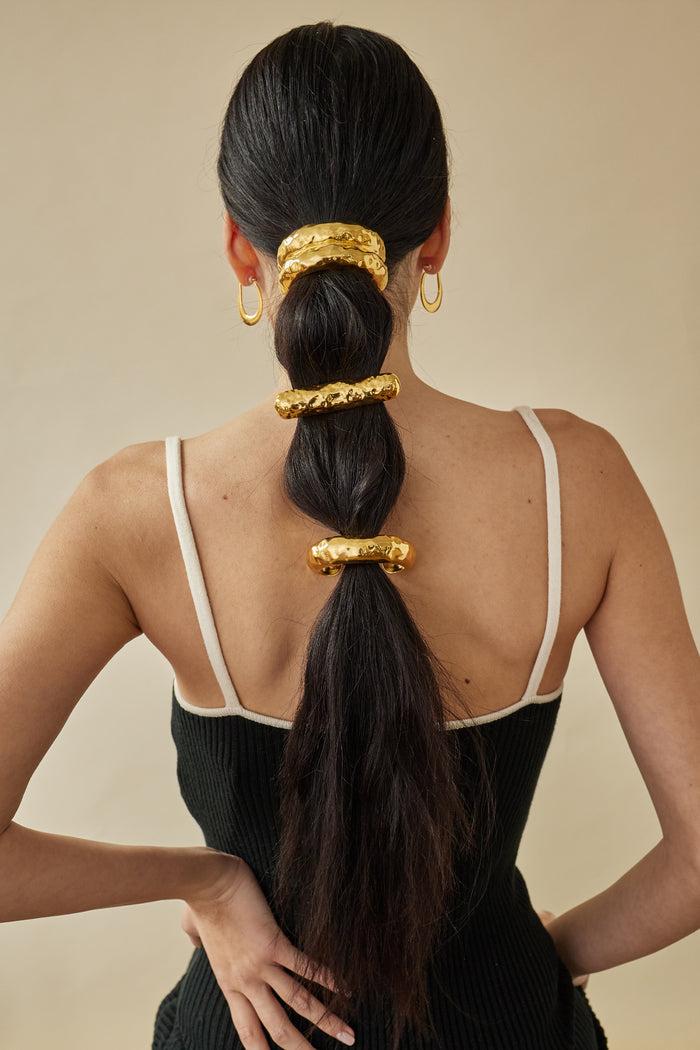 Lelet Ny Hammered Arch Pony 14K GOLD PLATE