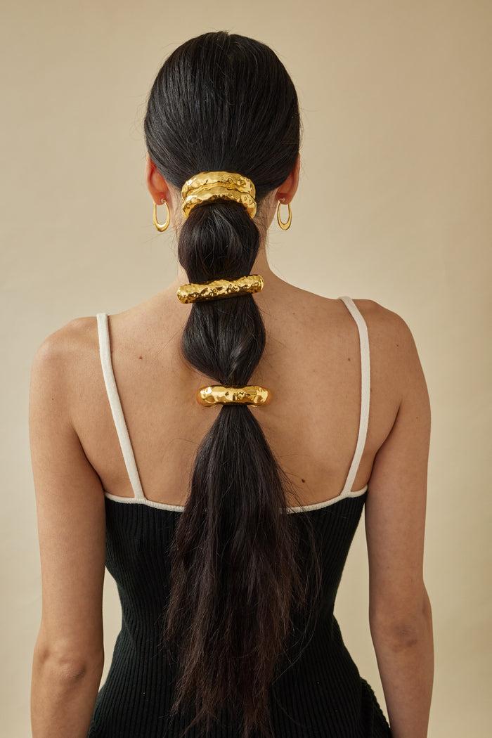 Lelet Ny Hammered Double Arch Pony 14K GOLD PLATE