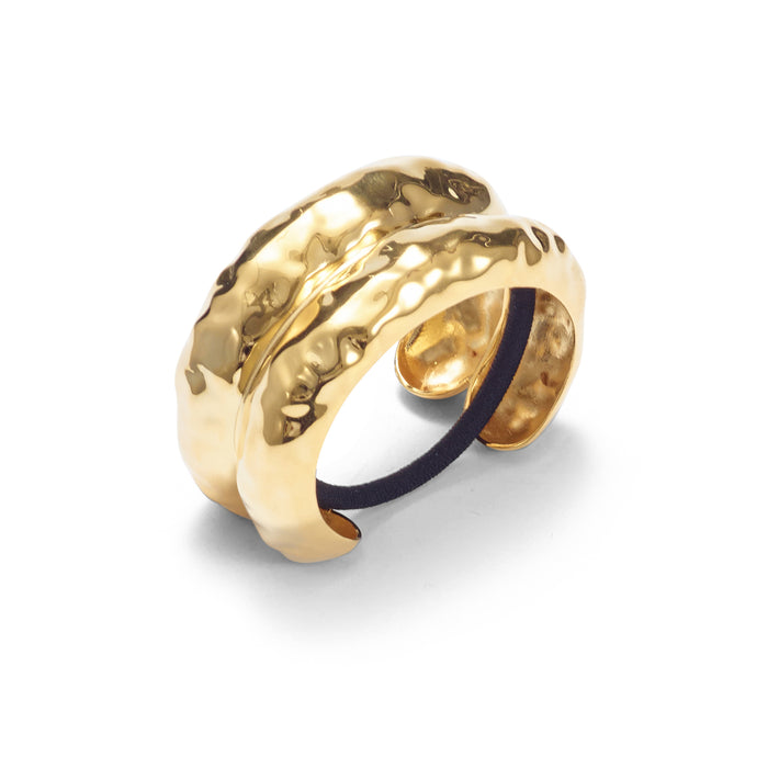 lelet ny Hammered Double Arch Pony 14K GOLD PLATE