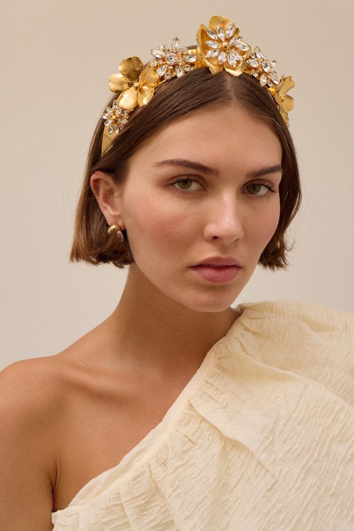 Lelet Ny Jasmine Floral Crystal Crown